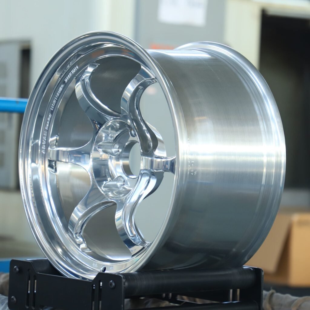 Rays Volk Racing Polished Silver 6-Spoke Deep Lip Forged Wheels - Honda Civic / Mazda MX-5 Fitment (4-Lug) view 3