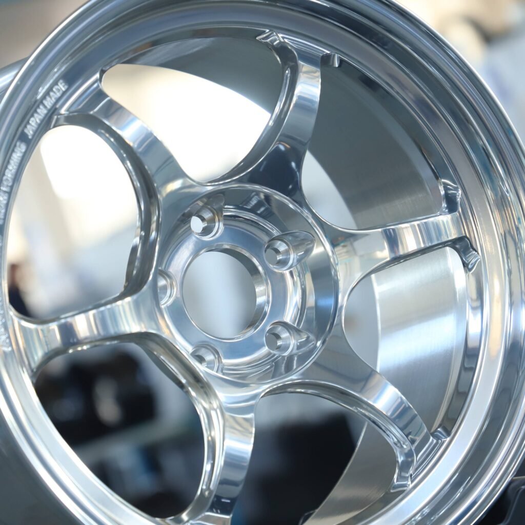 Rays Volk Racing Polished Silver 6-Spoke Deep Lip Forged Wheels - Honda Civic / Mazda MX-5 Fitment (4-Lug) view 4
