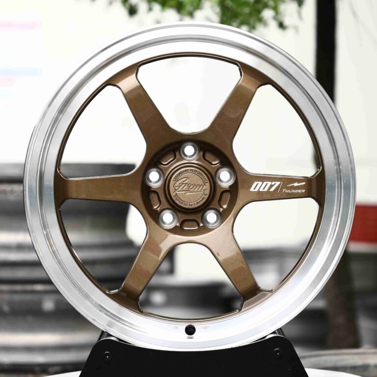 Toyota GR86 wheels – Bronze 6-Spoke Deep Lip (Rays Volk Racing TE37-Style), front view