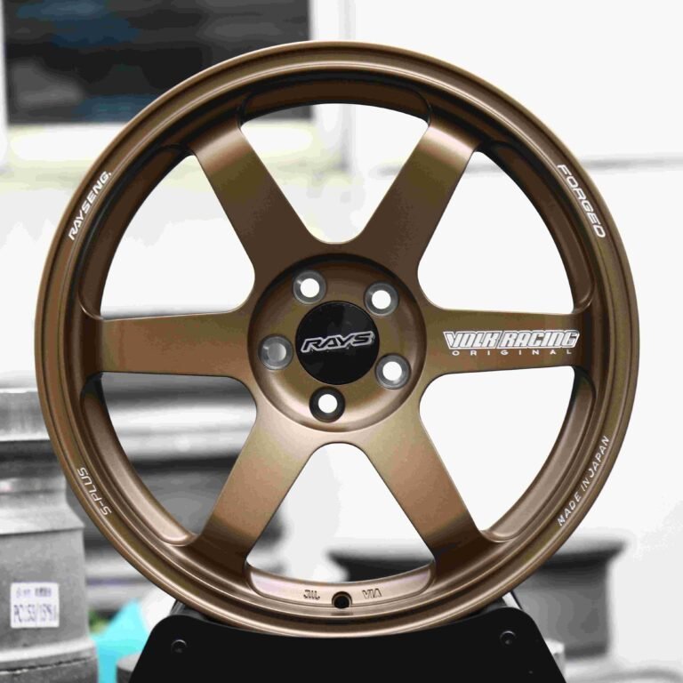 Toyota GR86 wheels – Bronze (Rays Volk Racing TE37-Style), front view