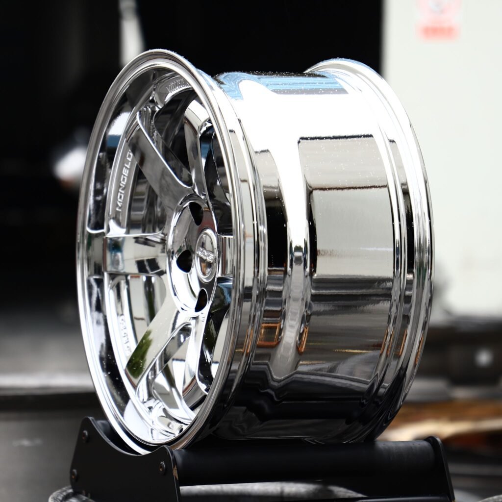 5x100 wheels – Chrome Custom (Rays Volk Racing TE37-Style), side view