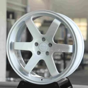 Rays Volk Racing TE37-Style Gloss White 6-Spoke Forged Wheels – Toyota GR86 / Subaru WRX Fitment (5-Lug)