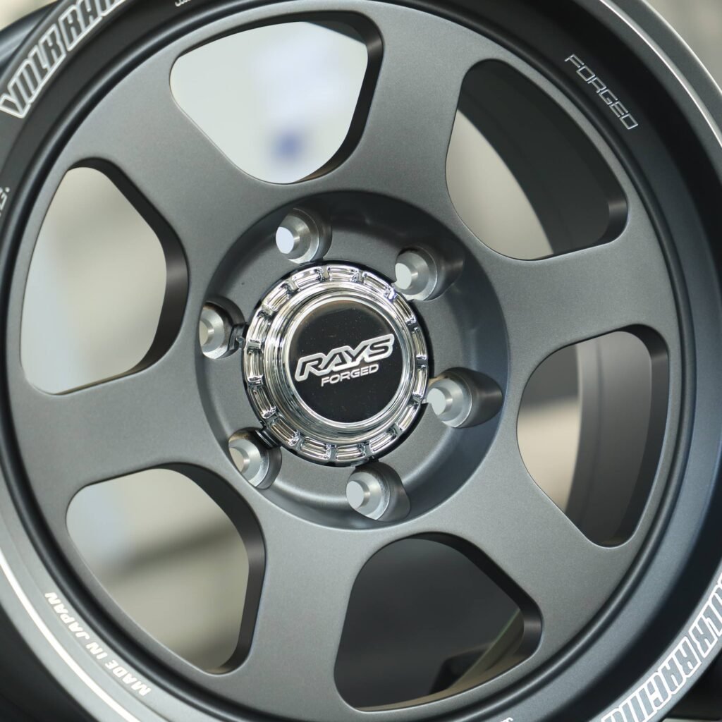 Rays Volk Racing TE37 Matte Gunmetal 6-Spoke Off-Road Forged Wheels - Toyota Land Cruiser / Toyota 4Runner Fitment (6-Lug) view 4