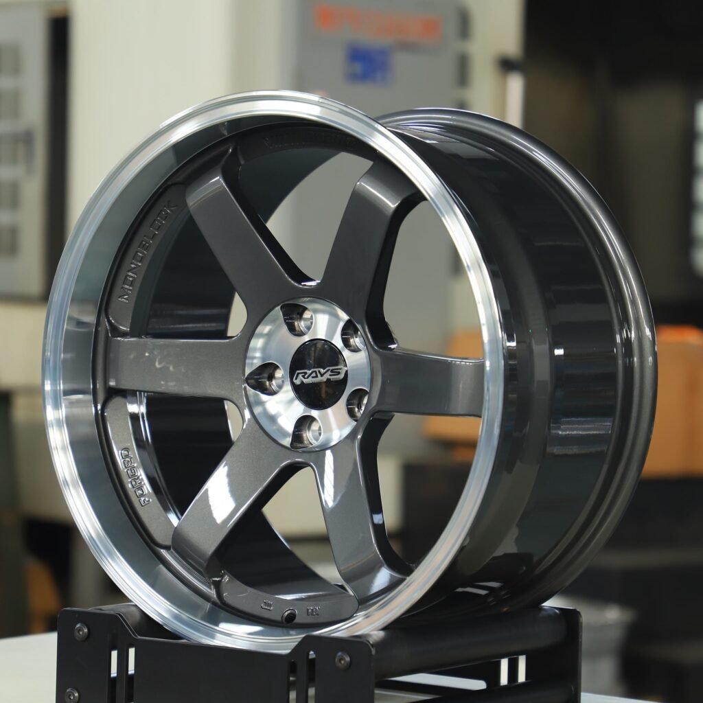 Rays Volk Racing TE37 Metallic Gray 6-Spoke Extra Deep Lip Forged Wheels - BMW M3 / Audi RS5 Fitment (5-Lug) Deep Dish forged wheel