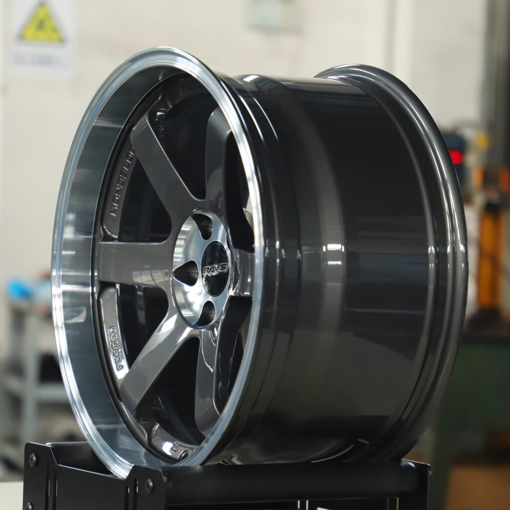 Rays Volk Racing TE37 Metallic Gray 6-Spoke Extra Deep Lip Forged Wheels - BMW M3 / Audi RS5 Fitment (5-Lug) view 2