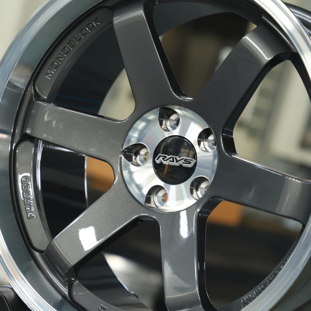 Rays Volk Racing TE37 Metallic Gray 6-Spoke Extra Deep Lip Forged Wheels - BMW M3 / Audi RS5 Fitment (5-Lug) view 3