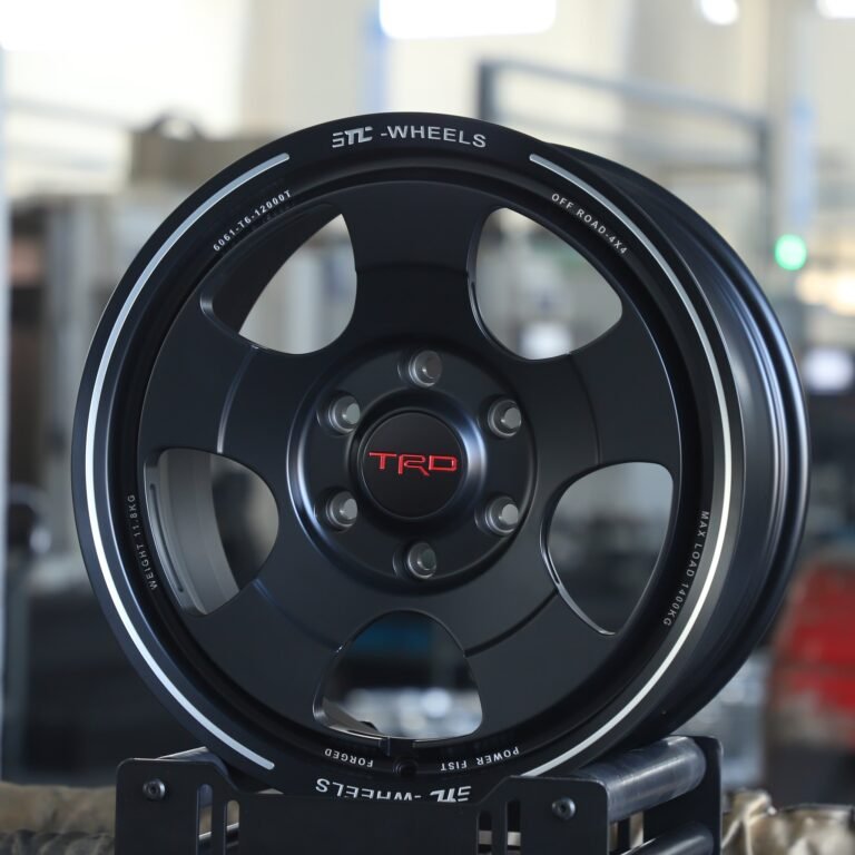 Toyota Tacoma wheels – Rays Volk Racing TRD 5-Spoke Deep Lip, front view
