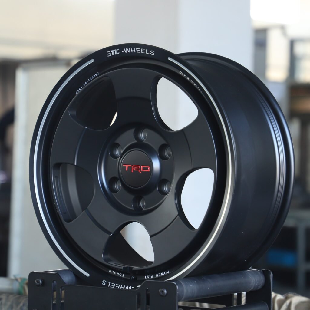Toyota 4Runner wheels – Rays Volk Racing TRD 5-Spoke Deep Lip, angled view