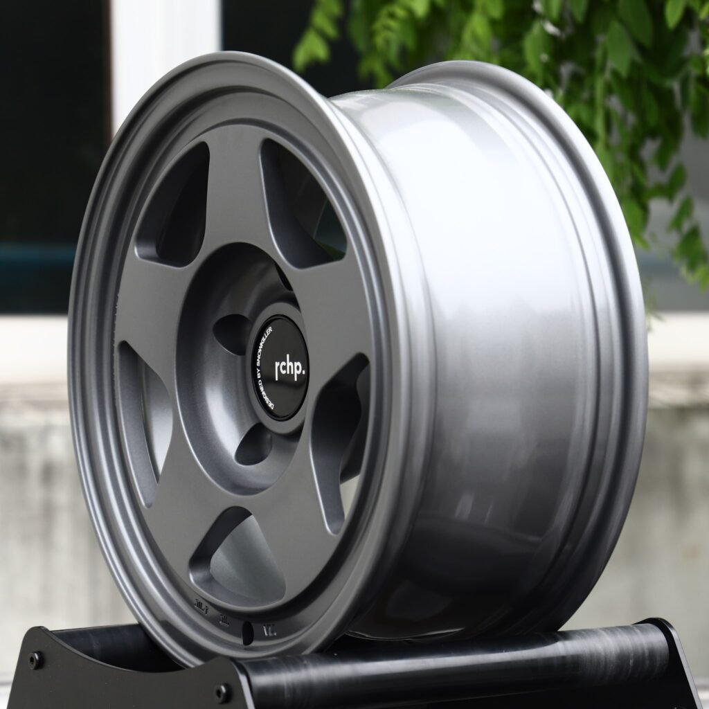 5x127 wheels – Matte Gunmetal 5-Spoke Dish (RCHP-Style), side view
