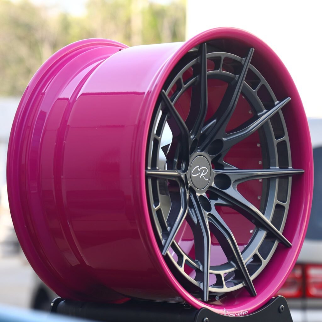 Red / Black 2-Piece Forged Wheels - Audi A6 / BMW 5 Series Fitment (5-Lug) view 3