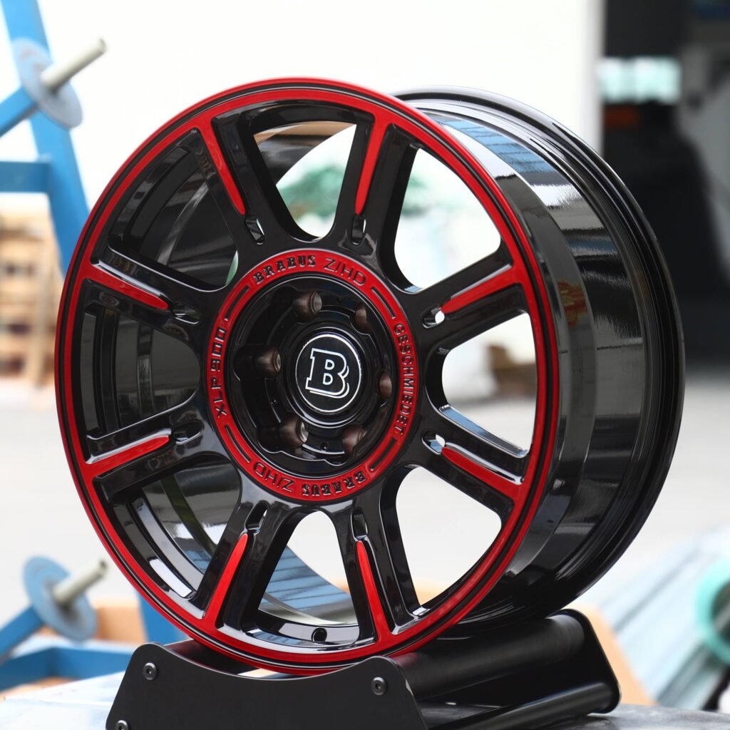 Red / Black 5-Spoke Forged Wheels - Audi A6 / BMW 5 Series Fitment (5-Lug) view 2