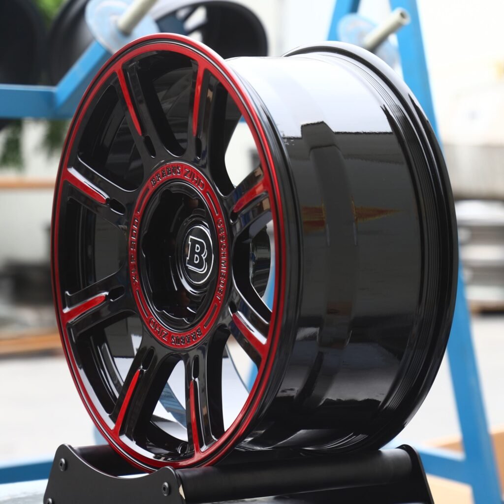 Red / Black 5-Spoke Forged Wheels - Audi A6 / BMW 5 Series Fitment (5-Lug) view 3