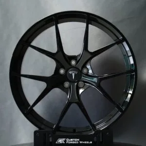 Tesla OEM-Style Gloss Black Track-Style Split-Spoke Forged Wheels – Tesla Model 3 / Model Y Fitment (5-Lug)