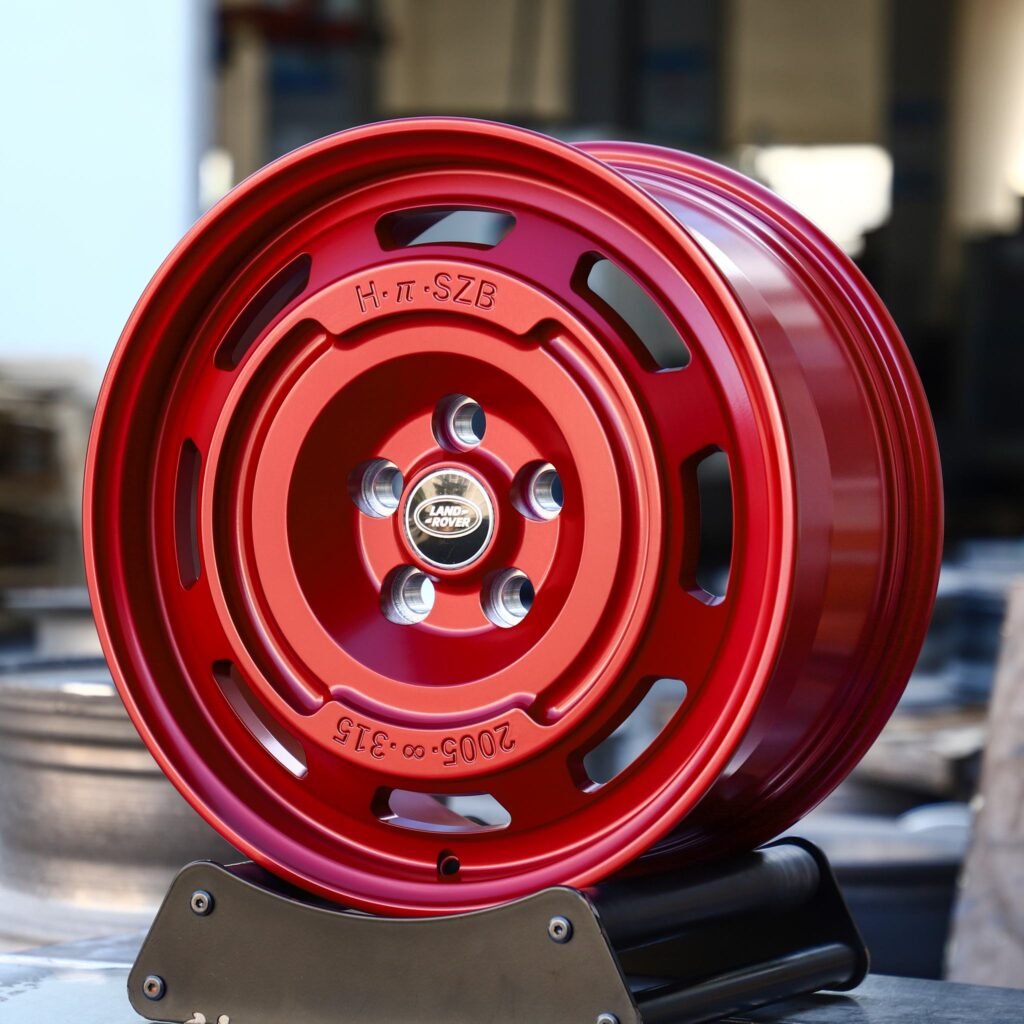 Red Semi-Full-Face Forged Wheels - Jeep Wrangler / Toyota Land Cruiser Fitment (5-Lug) view 2