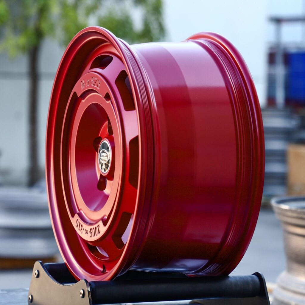 Red Semi-Full-Face Forged Wheels - Jeep Wrangler / Toyota Land Cruiser Fitment (5-Lug) view 3