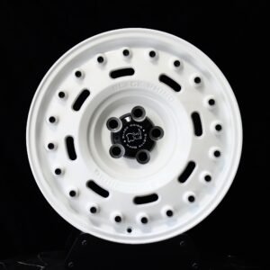 Black Rhino-Style Rhino Gloss White Full-Face Exposed Bolt Detail Forged Wheels – Jeep Wrangler / Land Cruiser Fitment (5-Lug)