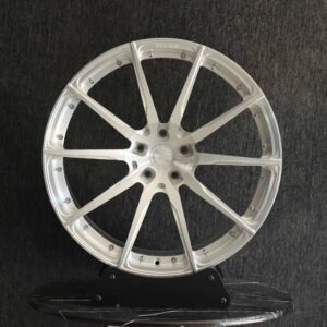 Tesla Model 3 / Model Y Forged Wheels – Riveted Brushed Silver 10-Spoke