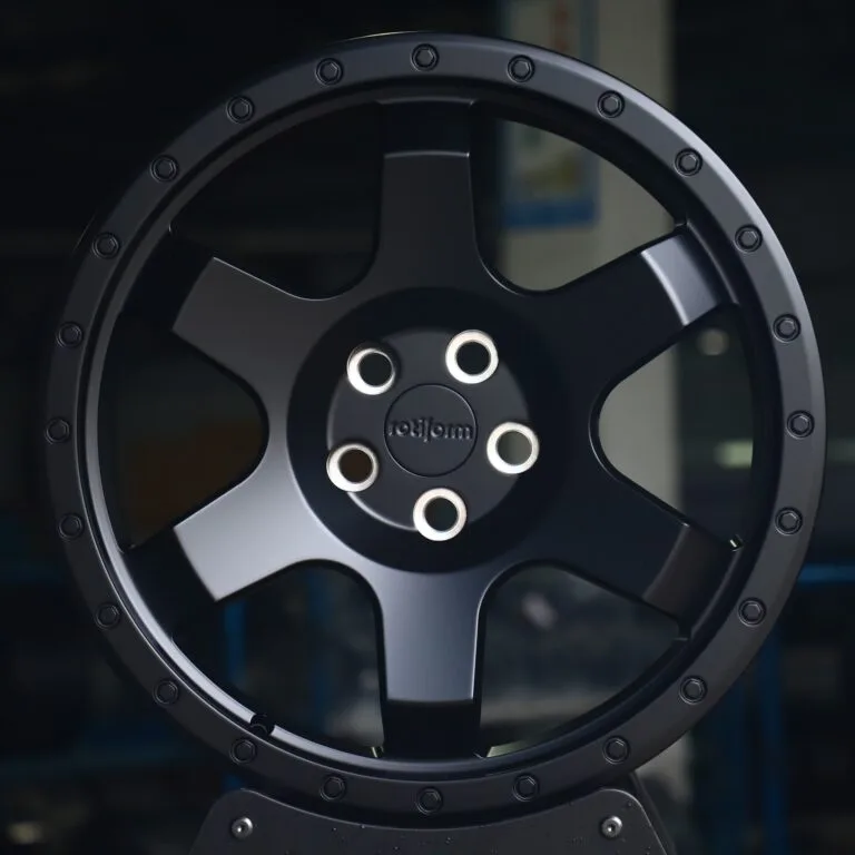 Rotiform Gloss Black Exposed Bolt Detail Off-Road Forged Wheels – Toyota Tacoma / Toyota 4Runner, front view