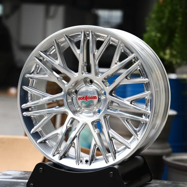 Toyota Tacoma wheels – Rotiform Silver 14 Y-Spoke, front view