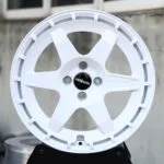 Rotiform-Style Gloss White 6-Spoke Forged Wheels – Mazda MX-5 / Cooper Fitment (4-Lug)