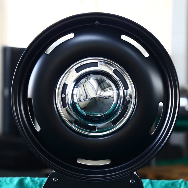 Suzuki Jimny wheels – Satin Black Full-Face, front view