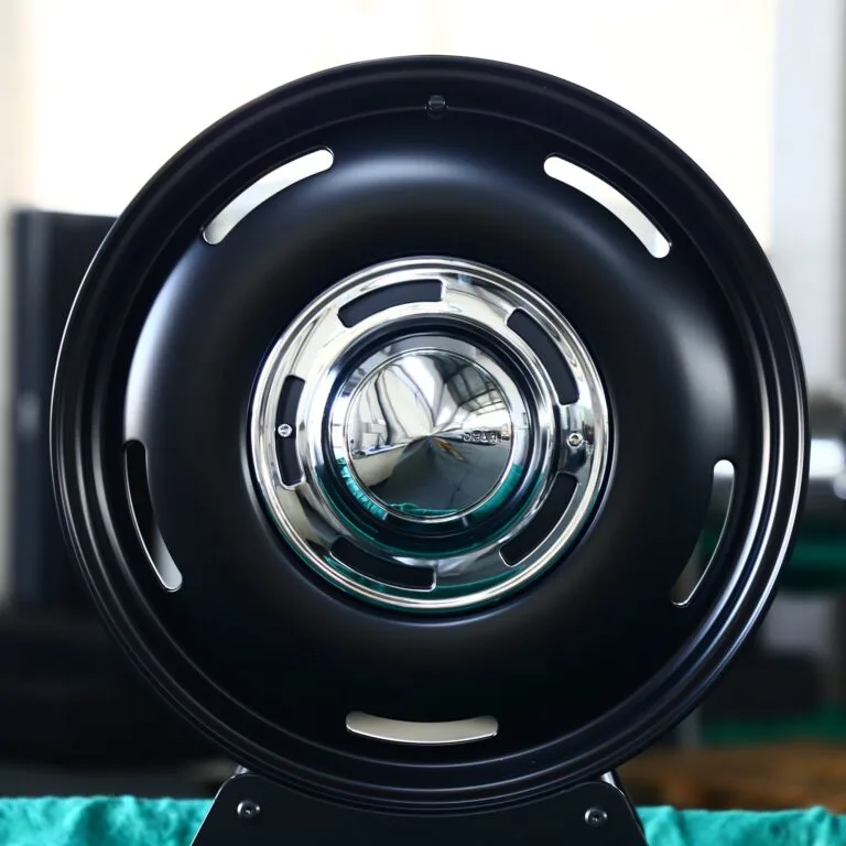 Suzuki Jimny wheels – Satin Black Full-Face, front view
