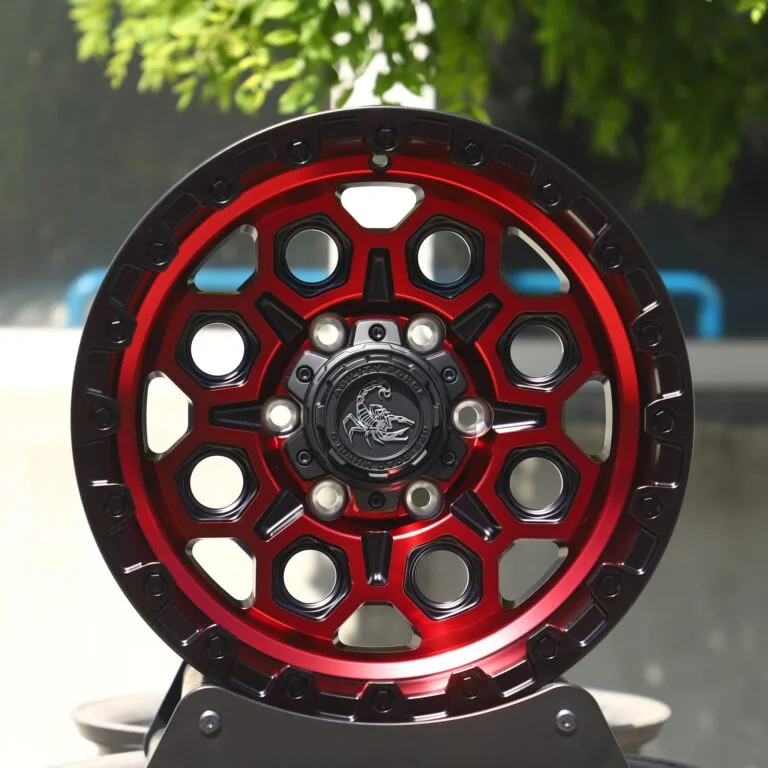 Ford F-150 wheels – Scorpion Matte Black Exposed Bolt Detail, front view