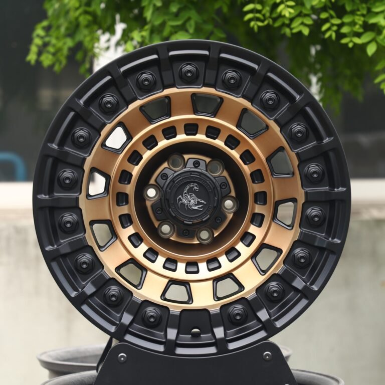 Ford F-150 wheels – Scorpion Matte Black Exposed Bolt Detail, front view
