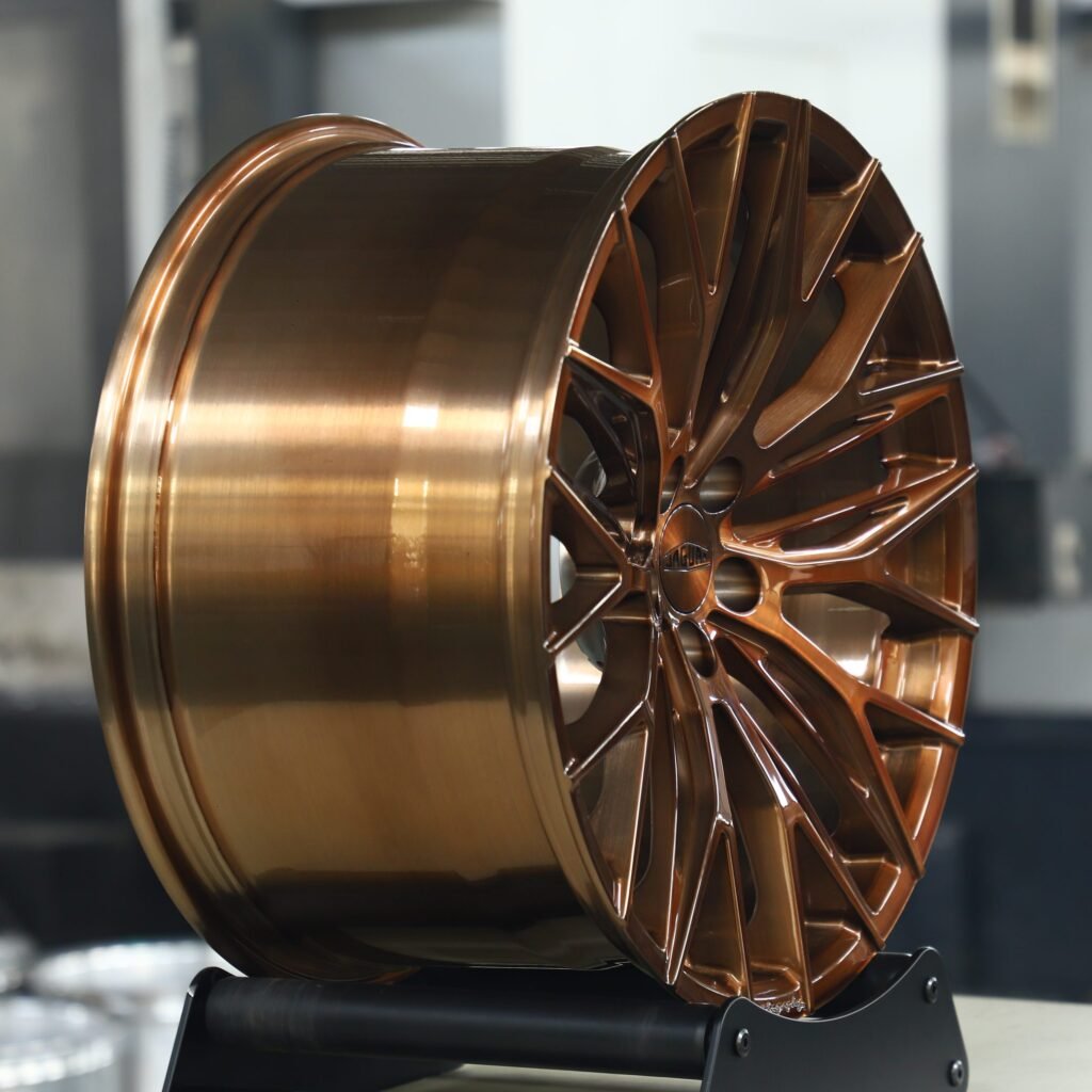 Side-Milled Transparent Bronze 10 Y-Spoke Forged Wheels - Audi A6 / BMW 5 Series Fitment (5-Lug) view 4