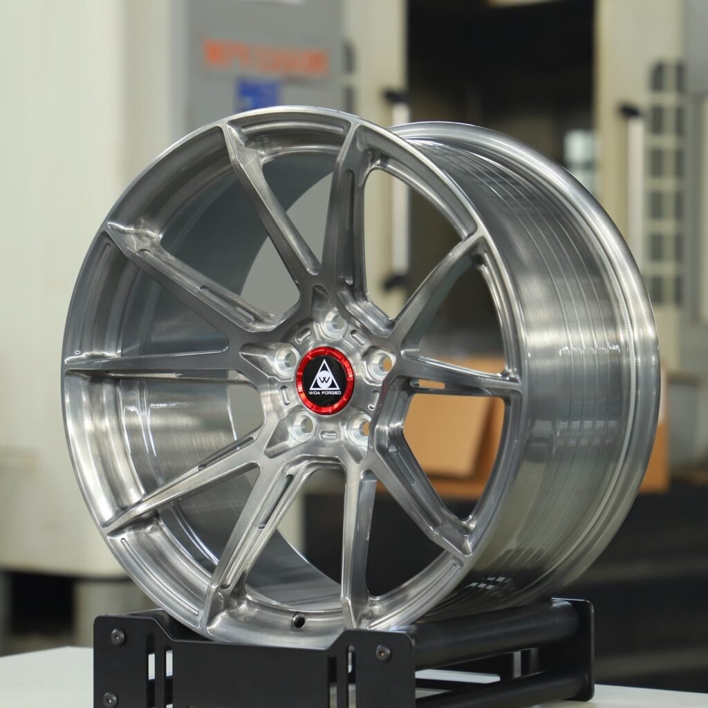 5x114.3 wheels – Side-Milled Transparent Gray 5 Y-Spoke, side view