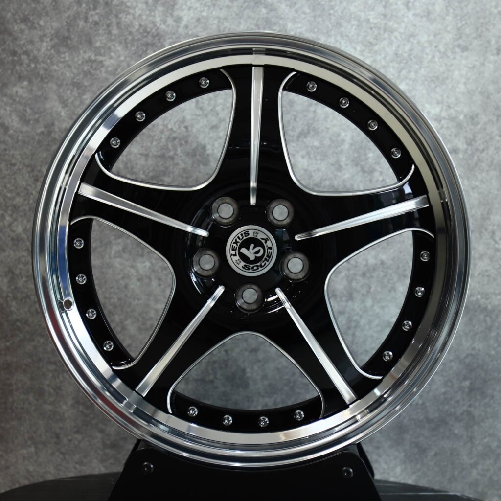 Audi A6 wheels – Silver 2-Piece 5-Star Spoke Deep Lip, front view