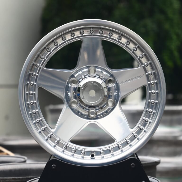 Toyota 4Runner wheels – Silver 5-Star Spoke Faux Rivet, front view