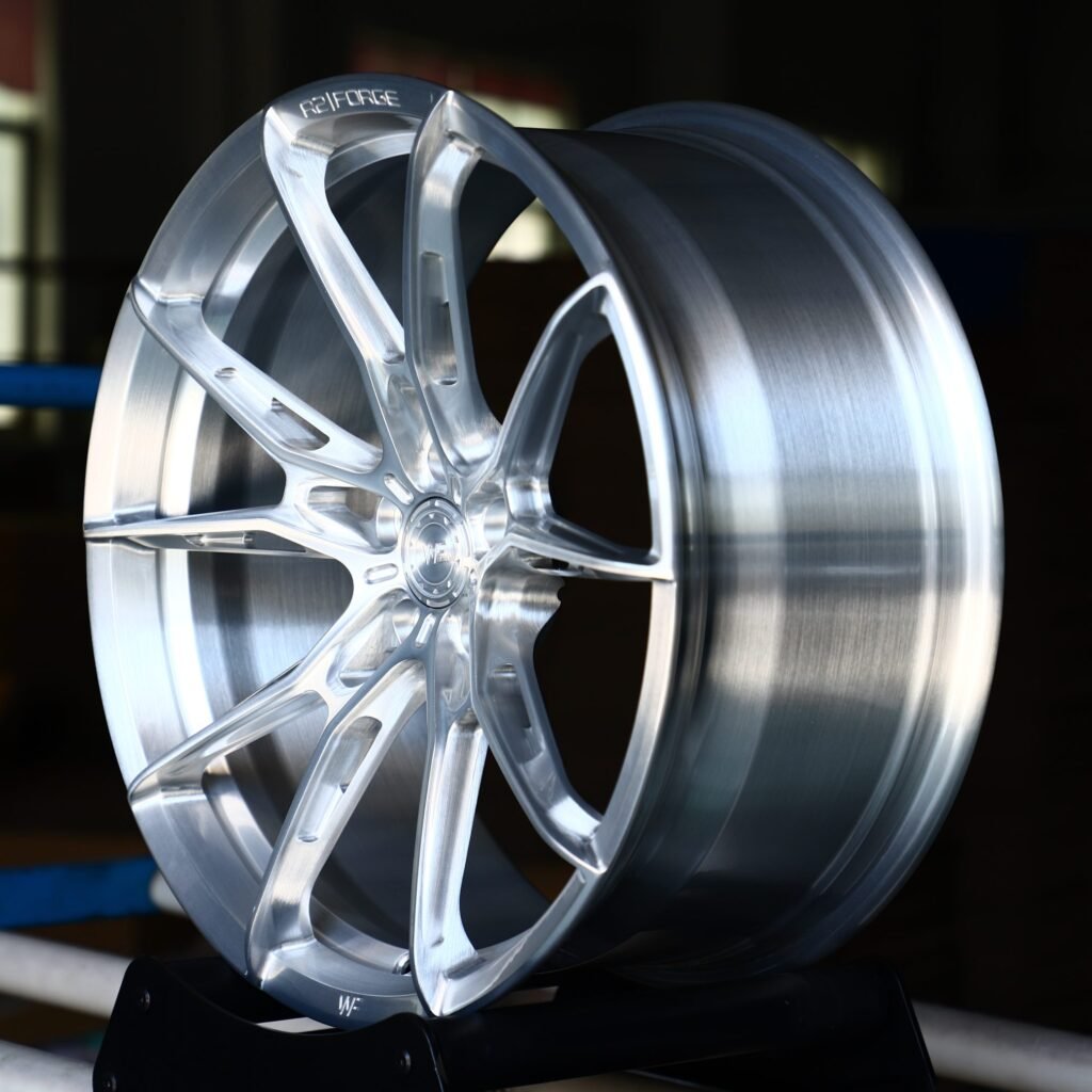 5x112 wheels – Silver 5 Y-Spoke Side-Milled, side view