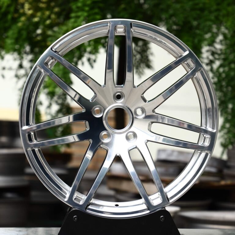 Audi A6 wheels – Silver 6-Spoke, front view