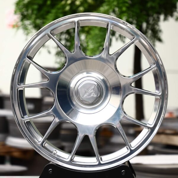 Audi A6 wheels – Silver 7 Y-Spoke Full-Face, front view