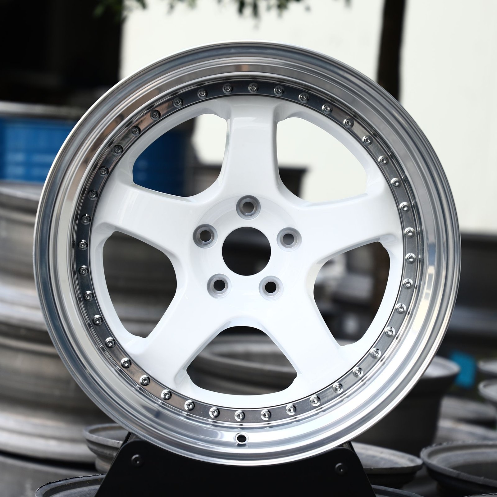 Audi A6 wheels – Silver Custom, front view