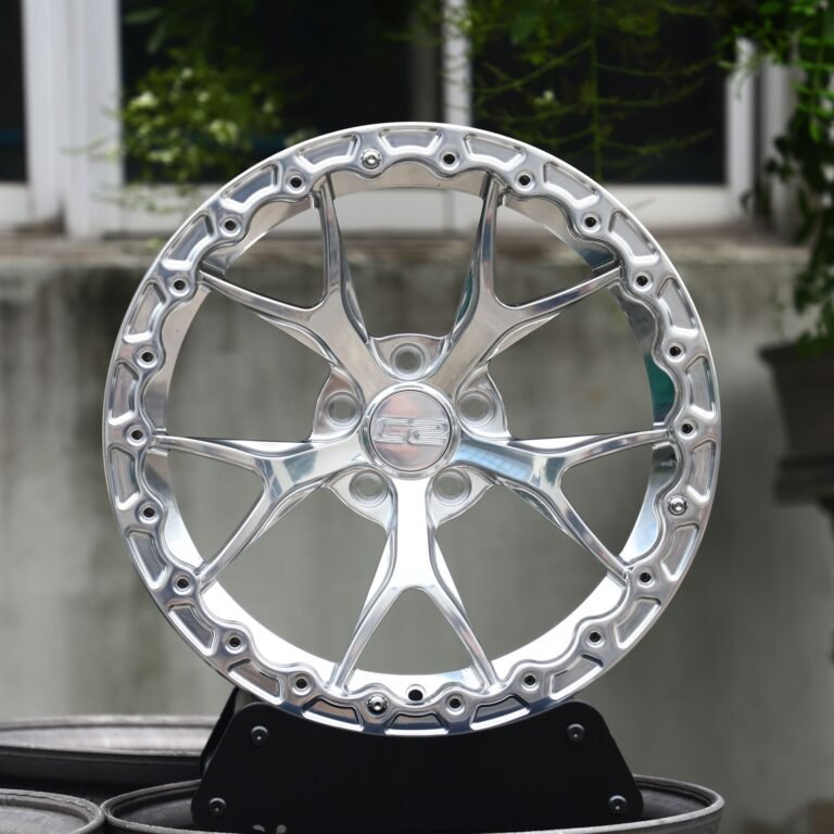 Toyota Tacoma wheels – Silver Custom Racing, front view
