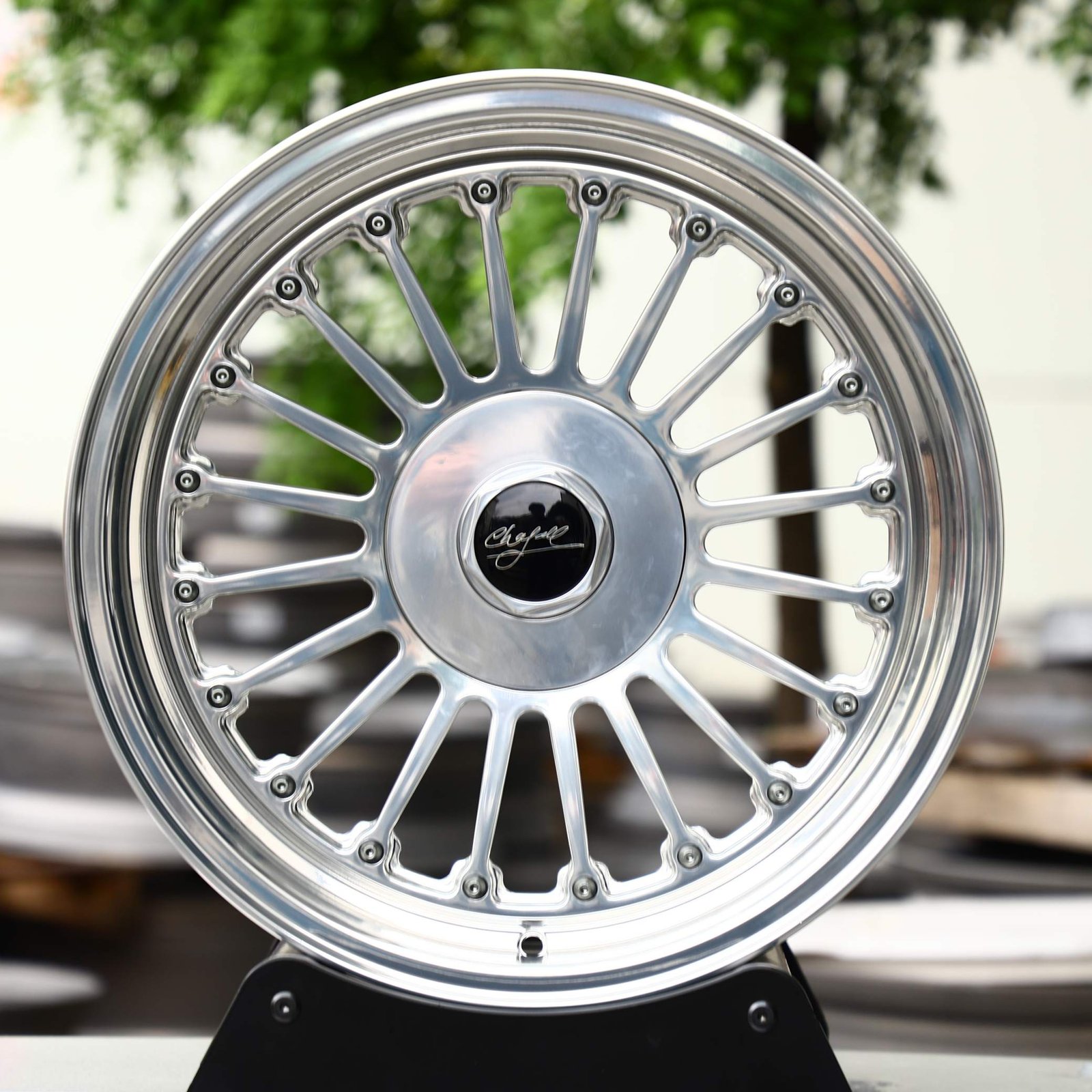 Audi A6 wheels – Silver Deep Lip, front view