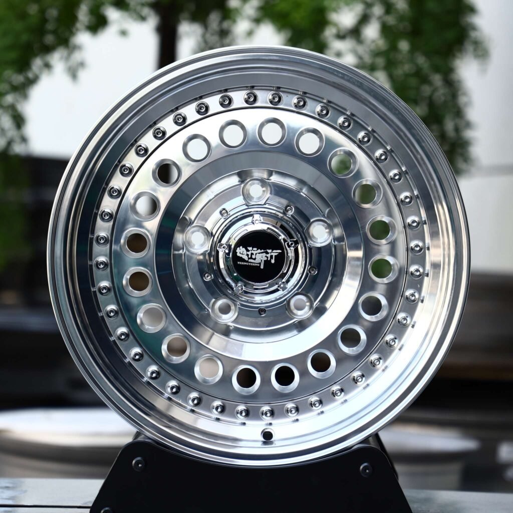 Silver Deep Lip Full-Face Riveted Off-Road Forged Wheels - Jeep Grand Cherokee / Land Rover Discovery Fitment (5-Lug) Deep Dish forged wheel