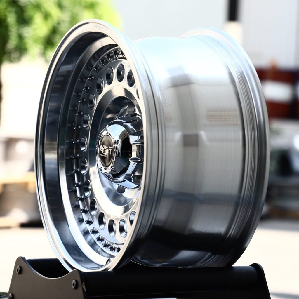 Silver Deep Lip Full-Face Riveted Off-Road Forged Wheels - Jeep Grand Cherokee / Land Rover Discovery Fitment (5-Lug) view 2