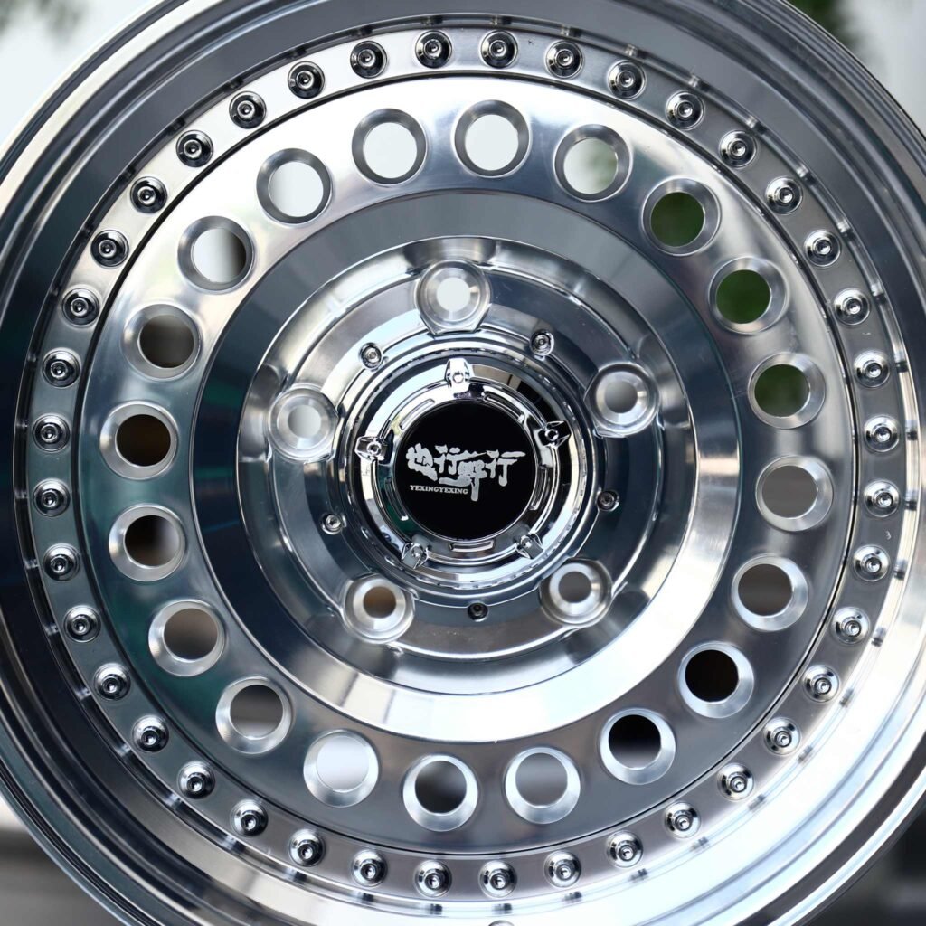 Silver Deep Lip Full-Face Riveted Off-Road Forged Wheels - Jeep Grand Cherokee / Land Rover Discovery Fitment (5-Lug) view 3