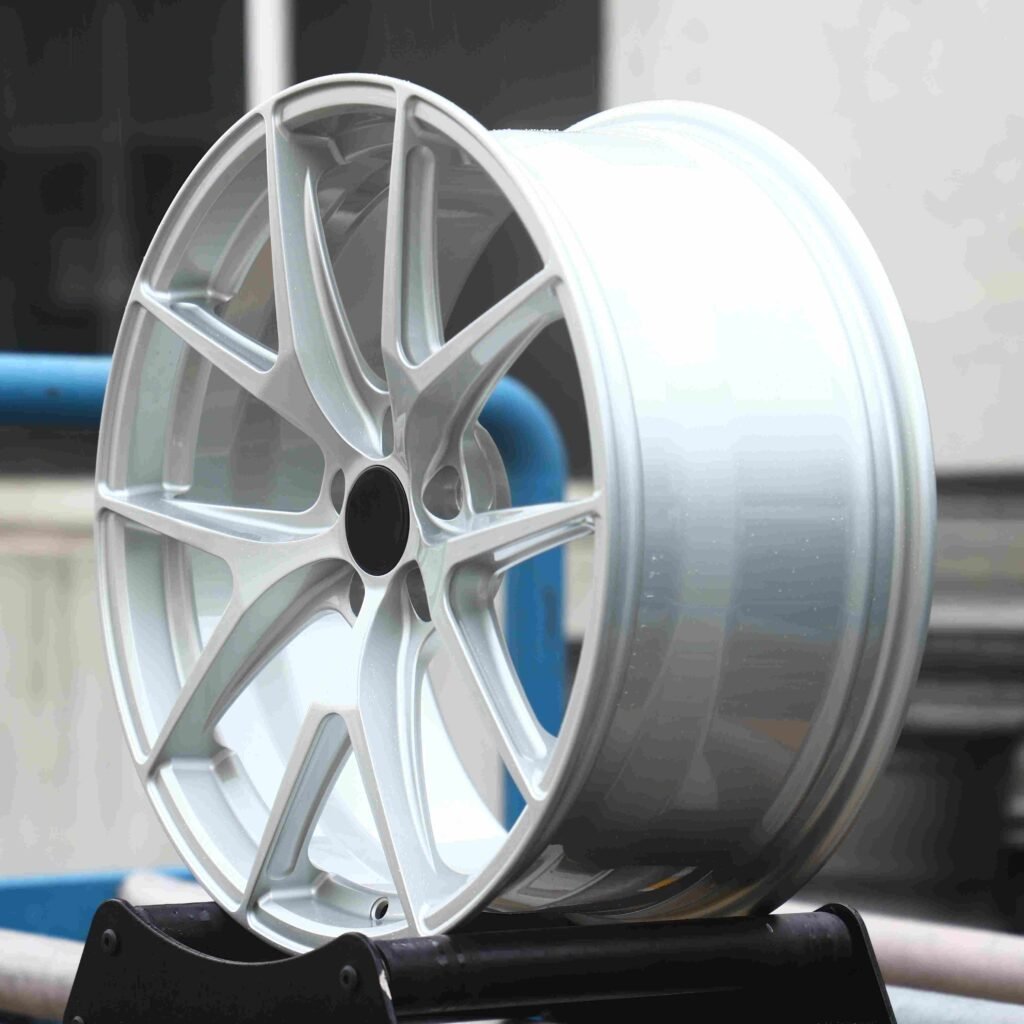 5x100 wheels – Silver / Gray / Bright Silver 5 Y-Spoke, side view