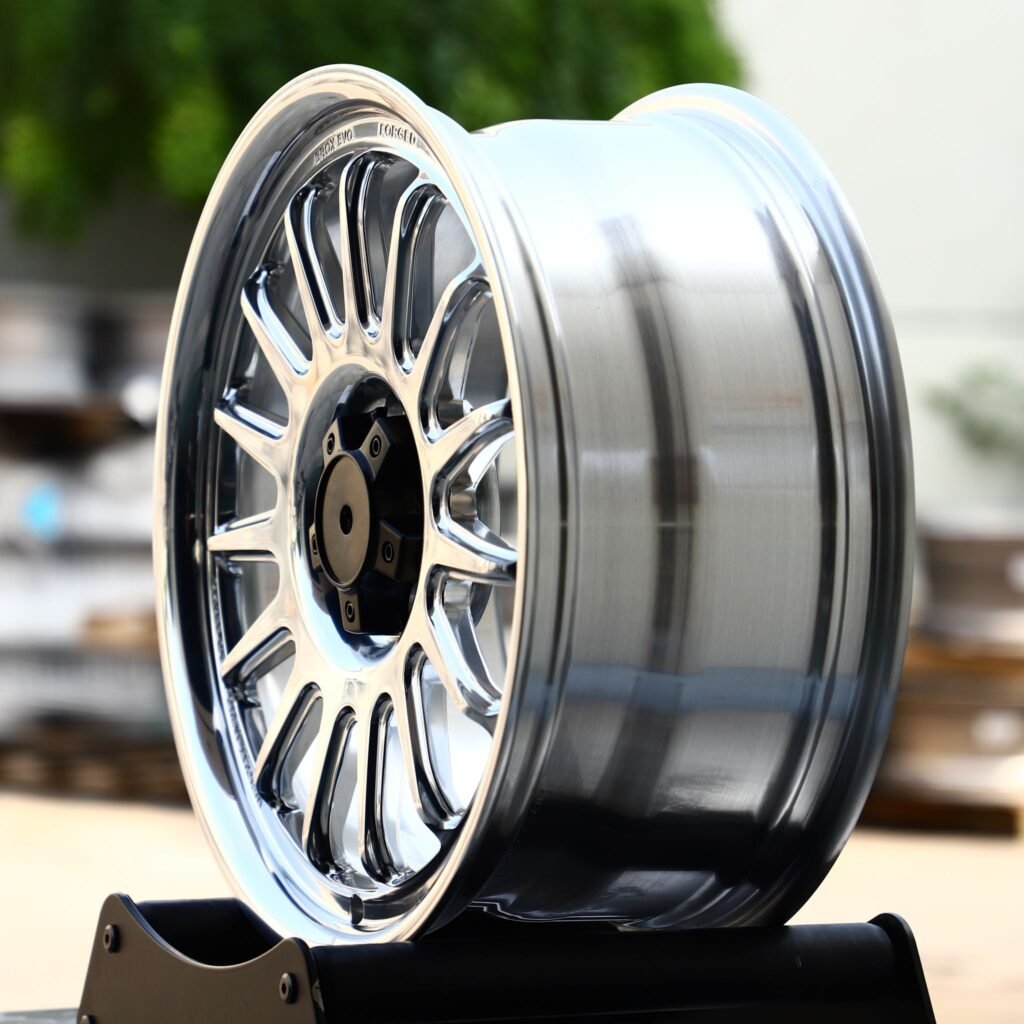Toyota Tacoma wheels – Silver Multi-Spoke Deep Lip, angled view