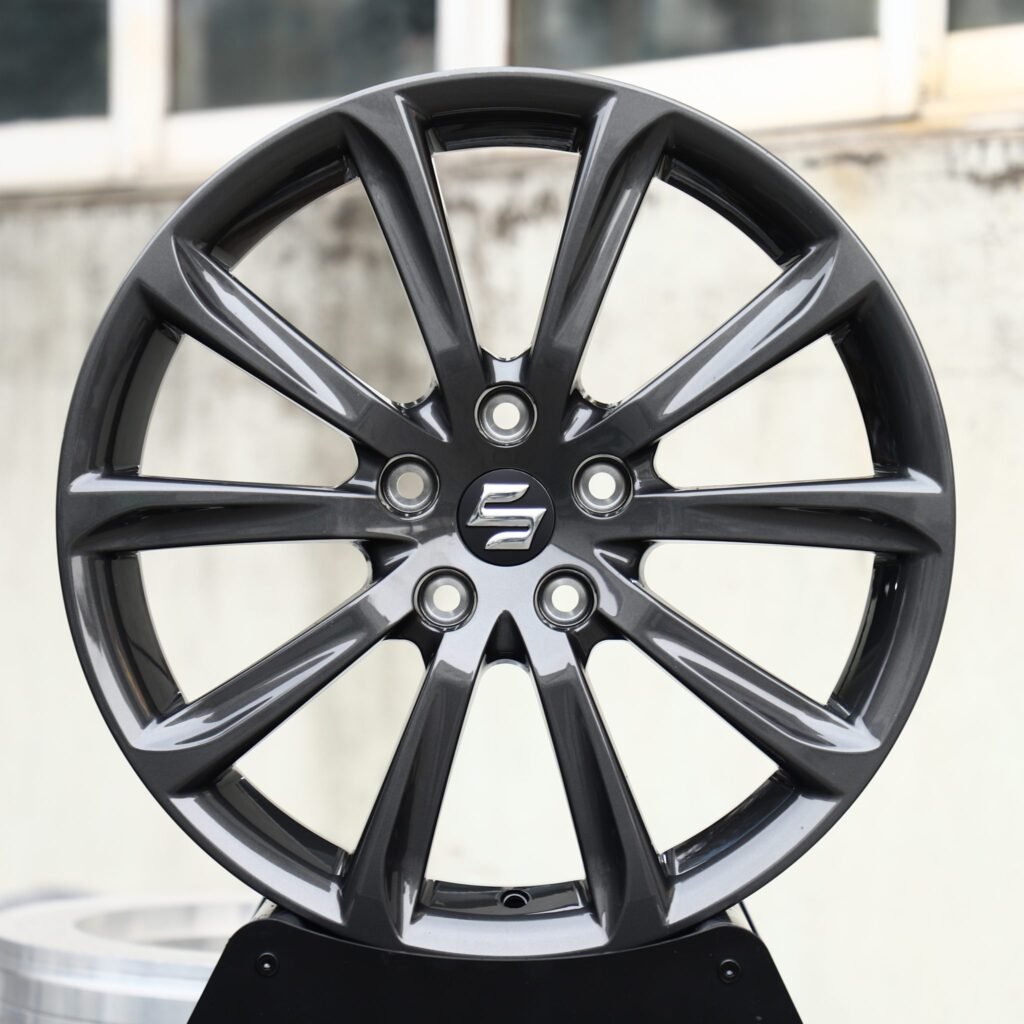 Suzuki Swift Sport wheels – Gunmetal 10-Spoke (Suzuki OEM-Style), front view