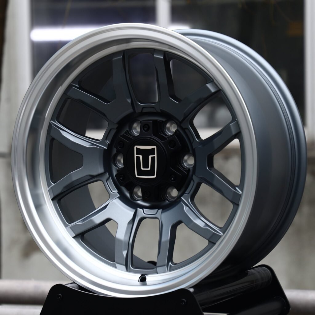 Tank 500 wheels – Matte Black Multi-Spoke Deep Dish (Tank OEM-Style), angled view