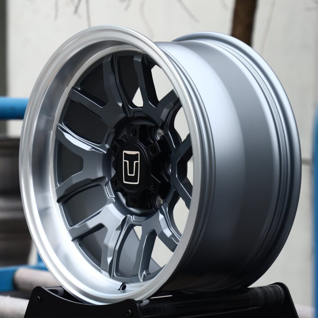 6x139.7 wheels – Matte Black Multi-Spoke Deep Dish (Tank OEM-Style), side view