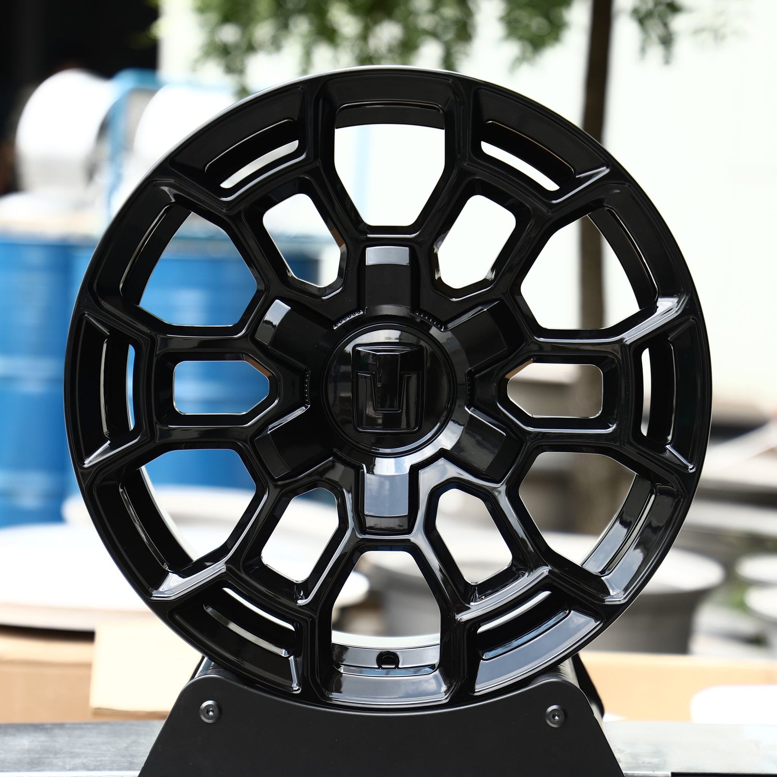 Tank 300 wheels – Gloss Black Petal, front view