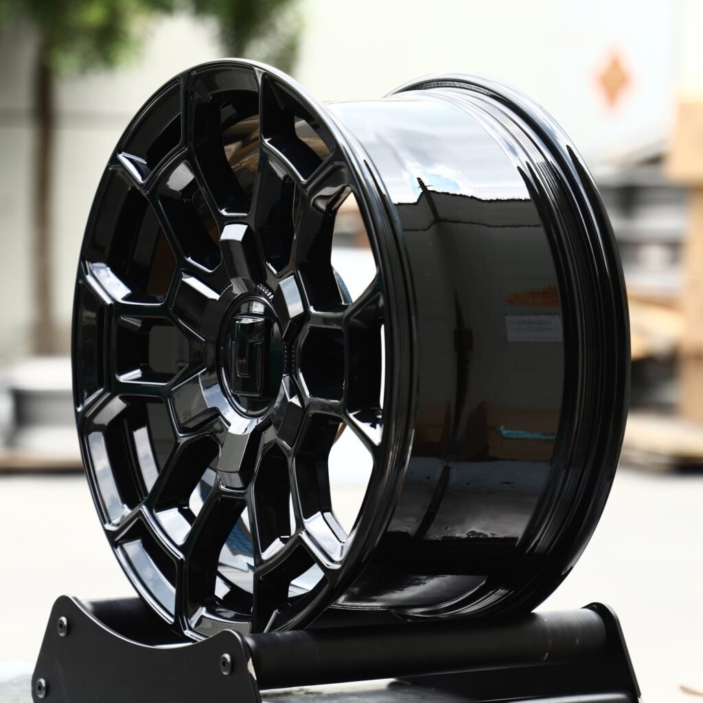 6x139.7 wheels – Gloss Black Petal, side view