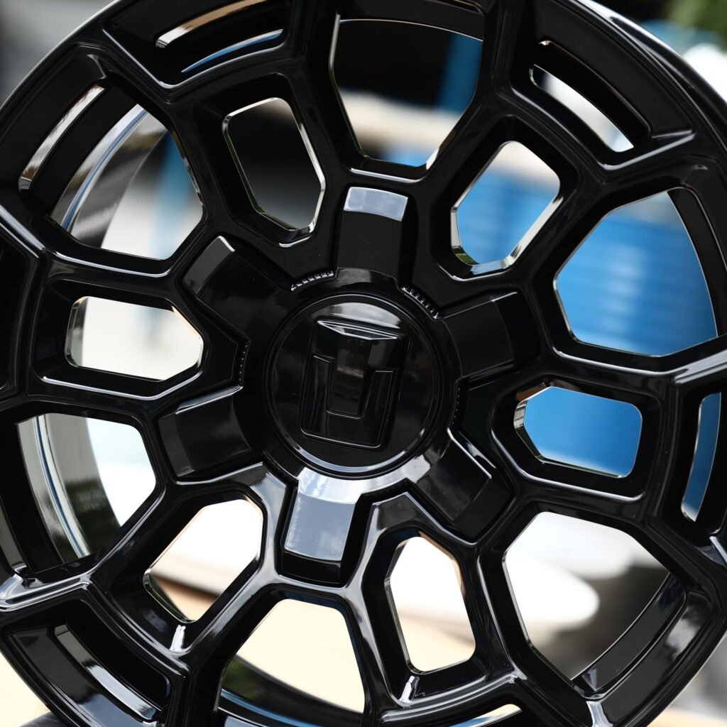 Toyota Tacoma wheels – Gloss Black Petal, lip and barrel detail