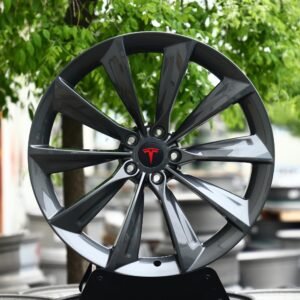 Tesla OEM-Style Gunmetal Turbine 10-Spoke Forged Wheels – Tesla Model 3 / Model Y Fitment (5-Lug)